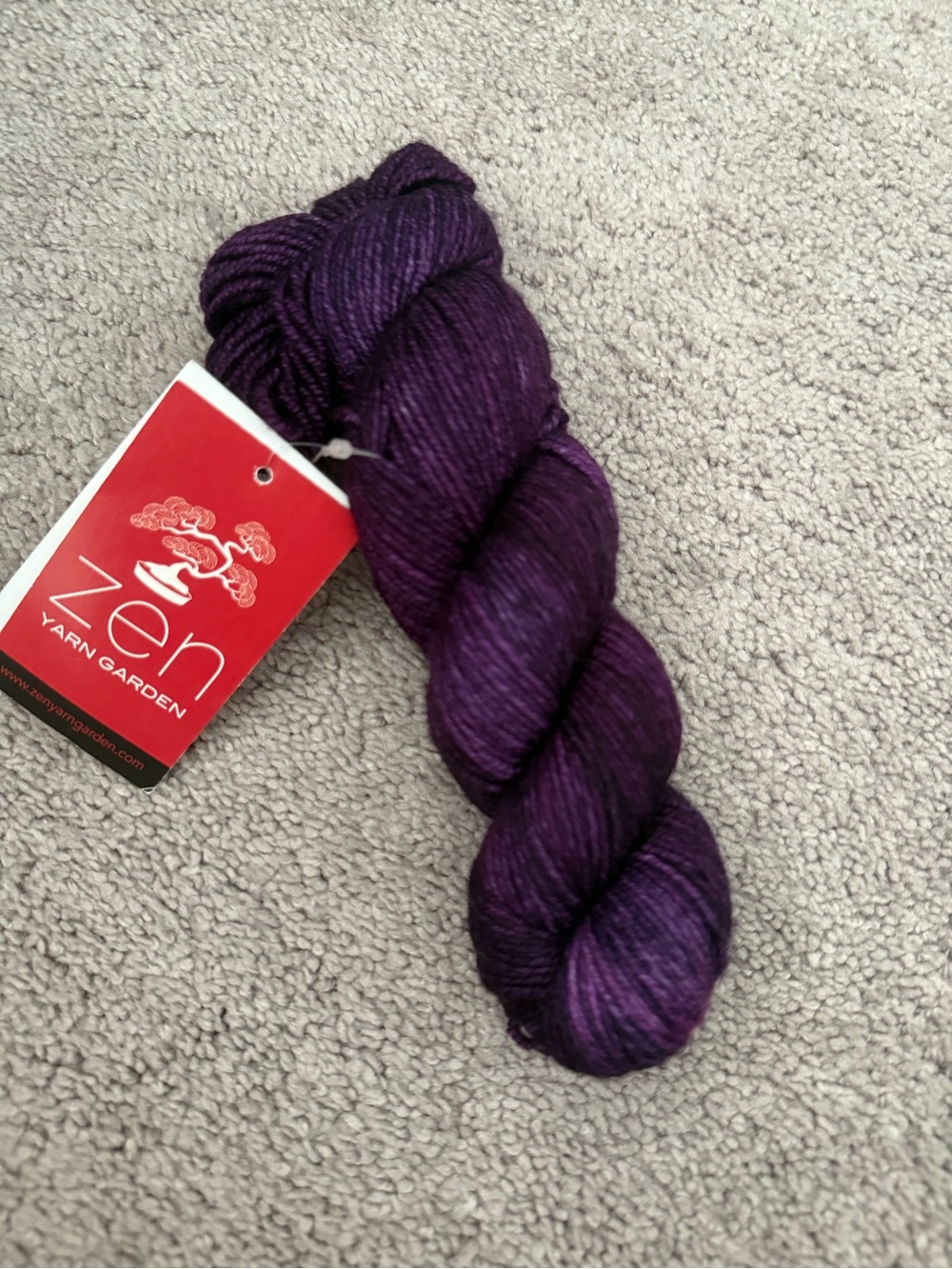 Zen Yarn Garden Hand-Dyed Yarn - Deep Purple